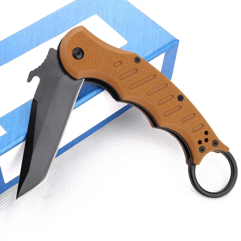 fo-x folding knife 440c Steel G10 Knives Camping Outdoor Utility EDC Tools Tactical  Survival Self Defense tool folding knife