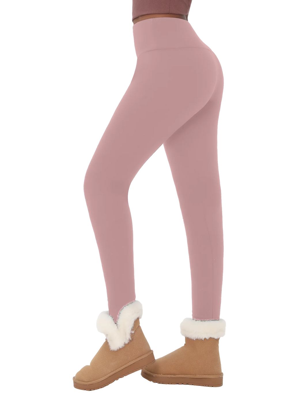 Womens Thermal Fleece Lined High Waisted Leggings. Workout Winter Warm Thick Tights Soft Yoga Pants