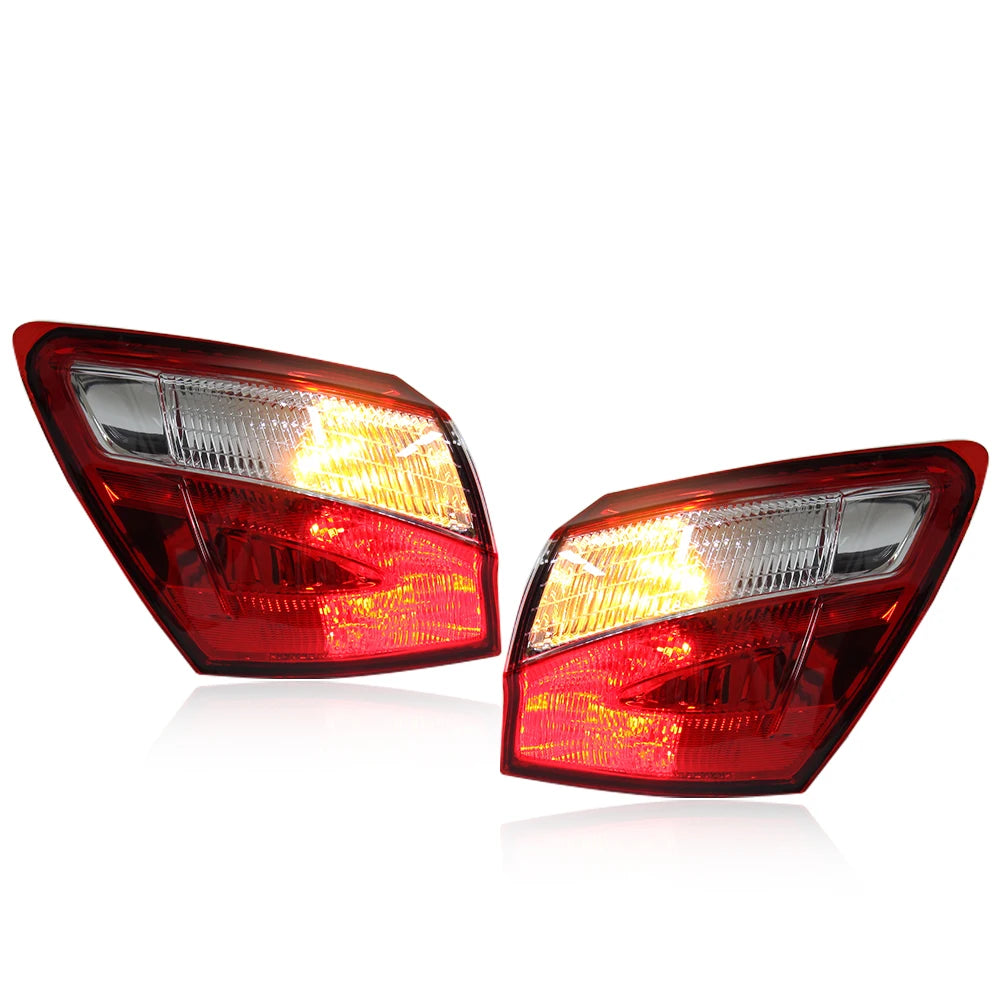 Car Outer Rear Tail Light For Nissan Qashqai 2008-2015 EU Version Brake Fog Lamp Accessories Car Warning Running Light