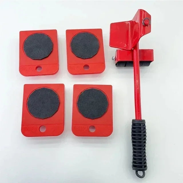 Furniture Mover Tool Set Heavy Stuffs Mover Roller with Wheel Bar Moving Device Lifting Helper Furniture Moving Transport Tools