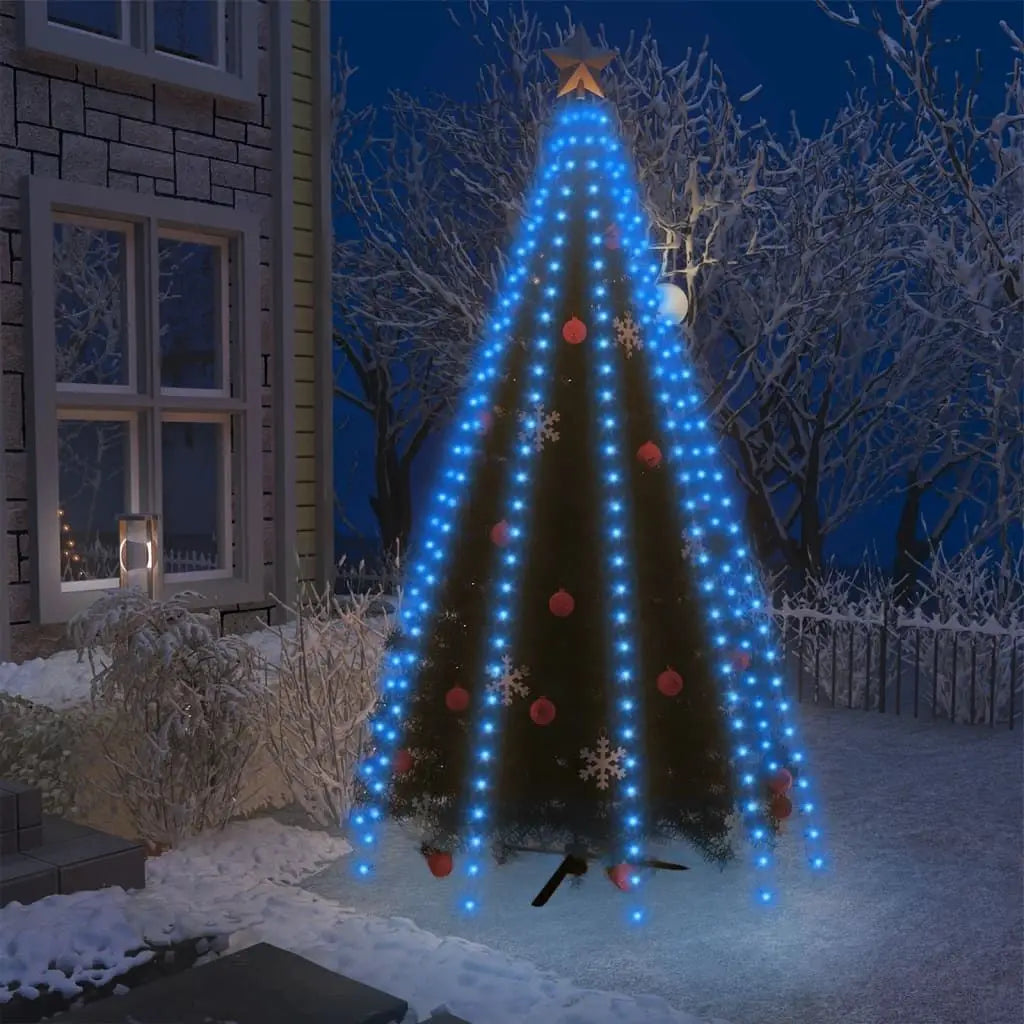 98.4 Blue Christmas Tree Net Lights with 250 LEDs for Festive Decorations