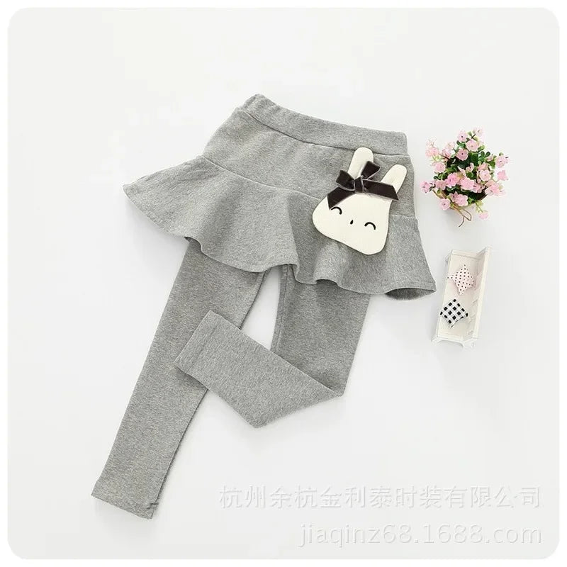 Baby Girls Leggings Kids Lace Princess Skirt Pants Spring Autumn Children Cotton Trousers 1-8 Years Girl Solid Color Leggings