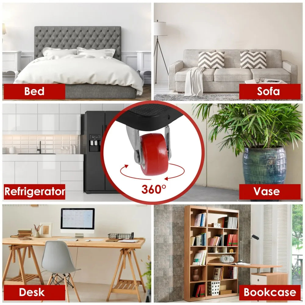 400KG Heavy Duty Furniture Mover Tool Set with Slides, Wheels, Roller Bar