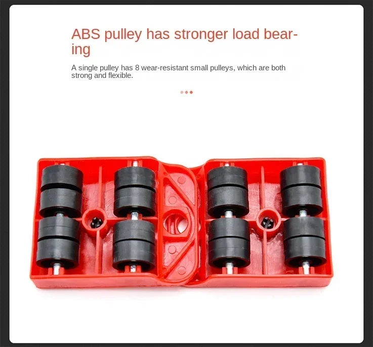 Furniture Mover Tool Set Heavy Stuffs Mover Roller with Wheel Bar Moving Device Lifting Helper Furniture Moving Transport Tools
