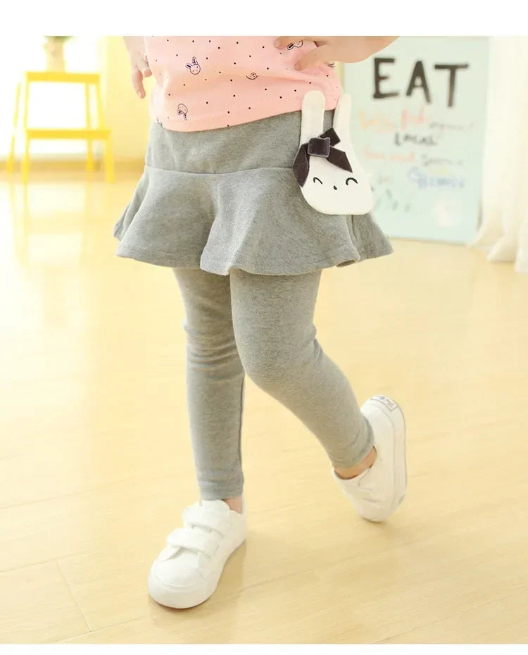 Baby Girls Leggings Kids Lace Princess Skirt Pants Spring Autumn Children Cotton Trousers 1-8 Years Girl Solid Color Leggings