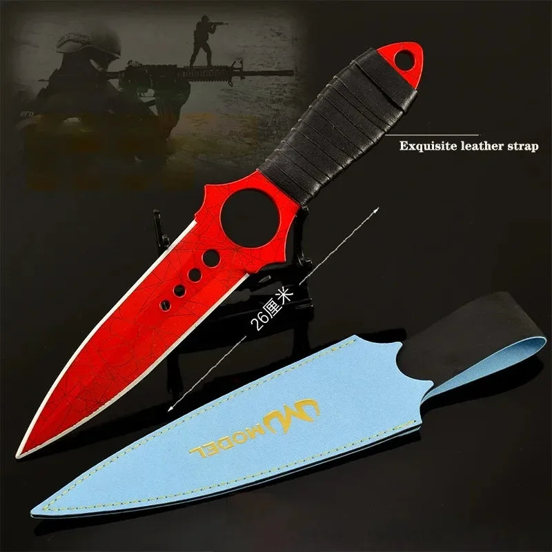 GO'S Game Peripherals Melee Serrated Claw Knives Safety: Unedged Tactical Knives Holsters Version Toy Sword Collections Ornament