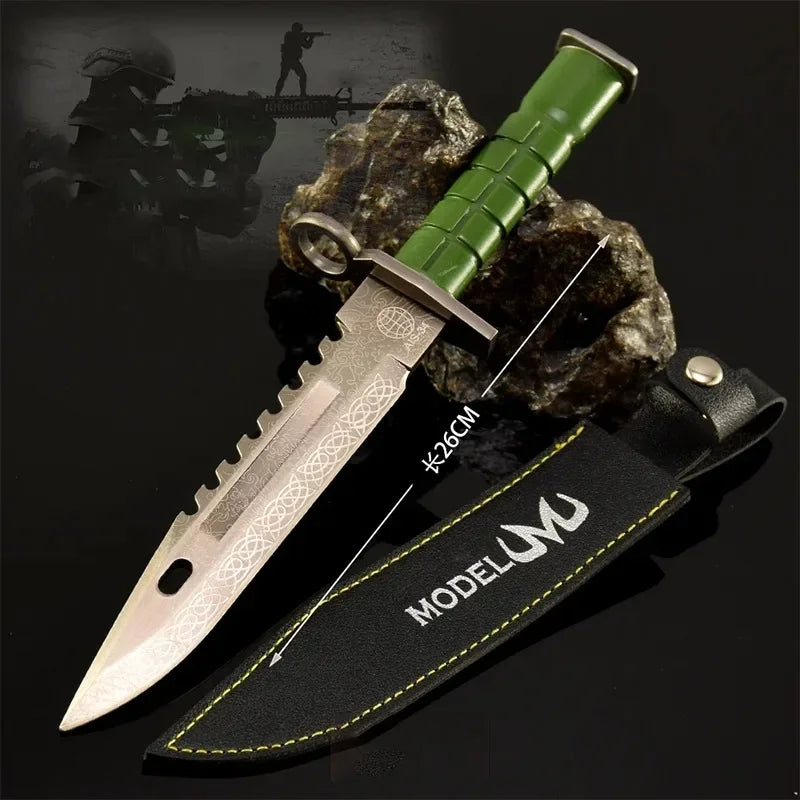 GO'S Game Peripherals Melee Serrated Claw Knives Safety: Unedged Tactical Knives Holsters Version Toy Sword Collections Ornament