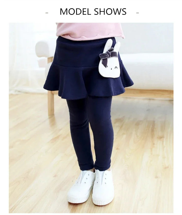 Baby Girls Leggings Kids Lace Princess Skirt Pants Spring Autumn Children Cotton Trousers 1-8 Years Girl Solid Color Leggings