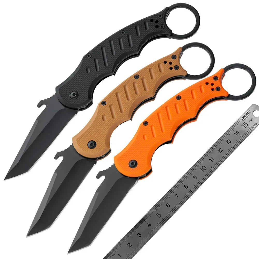 fo-x folding knife 440c Steel G10 Knives Camping Outdoor Utility EDC Tools Tactical  Survival Self Defense tool folding knife