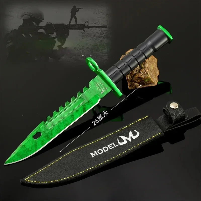 GO'S Game Peripherals Melee Serrated Claw Knives Safety: Unedged Tactical Knives Holsters Version Toy Sword Collections Ornament
