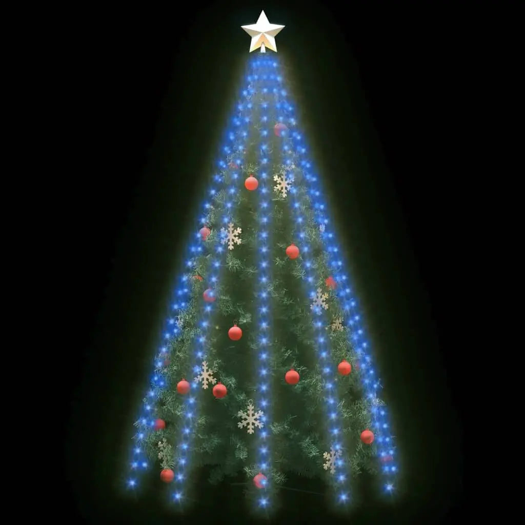 98.4 Blue Christmas Tree Net Lights with 250 LEDs for Festive Decorations