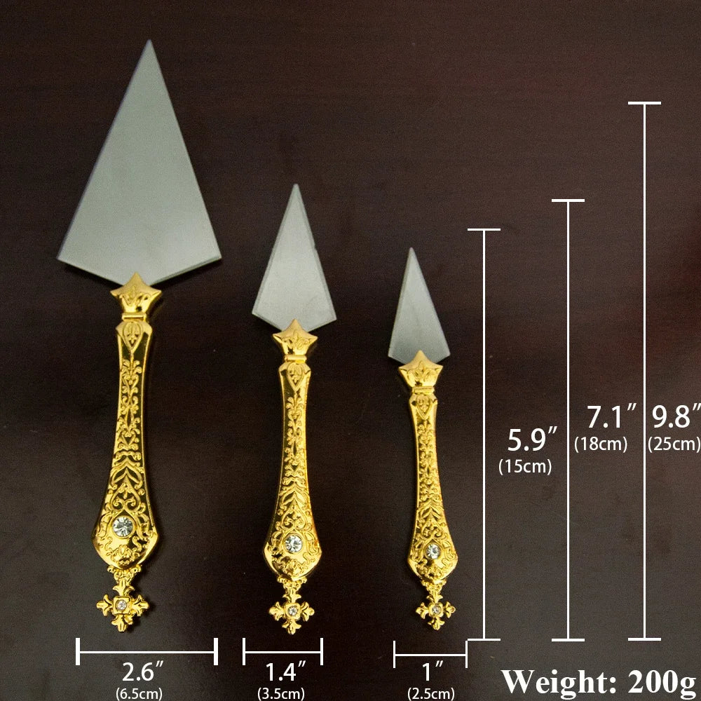 HTISOK Orthodox Church Metal Knives for Religious Rituals with Decorative Patterns Religion Ritual Accessory