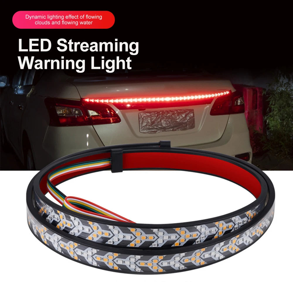 Car Truck LED Tailgate light Strip Turn Signal Lamp Flowing Dynamic Warning Brake Reverse Tail light Bar For Pickup Jeep 12-24V