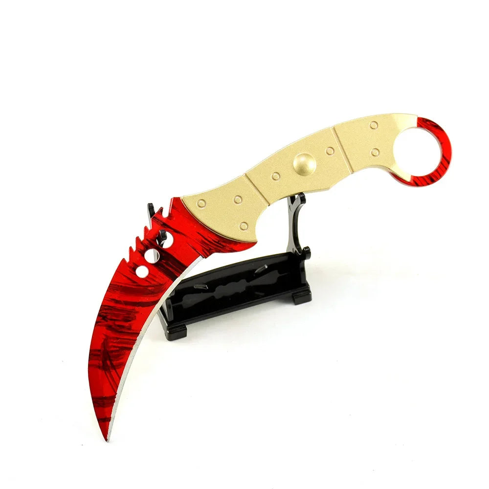GO'S Game Peripherals Melee Serrated Claw Knives Safety: Unedged Tactical Knives Holsters Version Toy Sword Collections Ornament