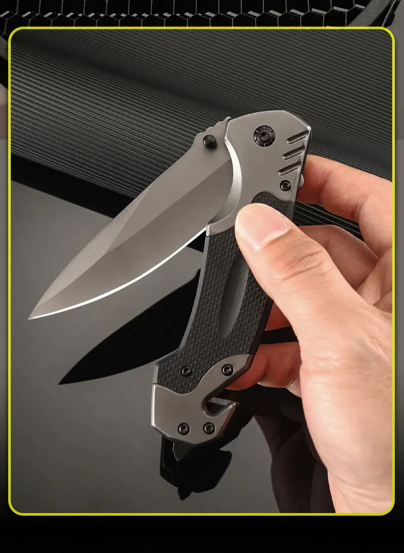 Outdoor multipurpose tactical survival knife camping folding knife stainless steel portable pocket defense pocket knife