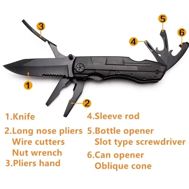 New Multifunction Stainless Steel Multi-tool Pocket Knife Pliers Mini Portable Knife for Hunting Camping Survival Folding Knife