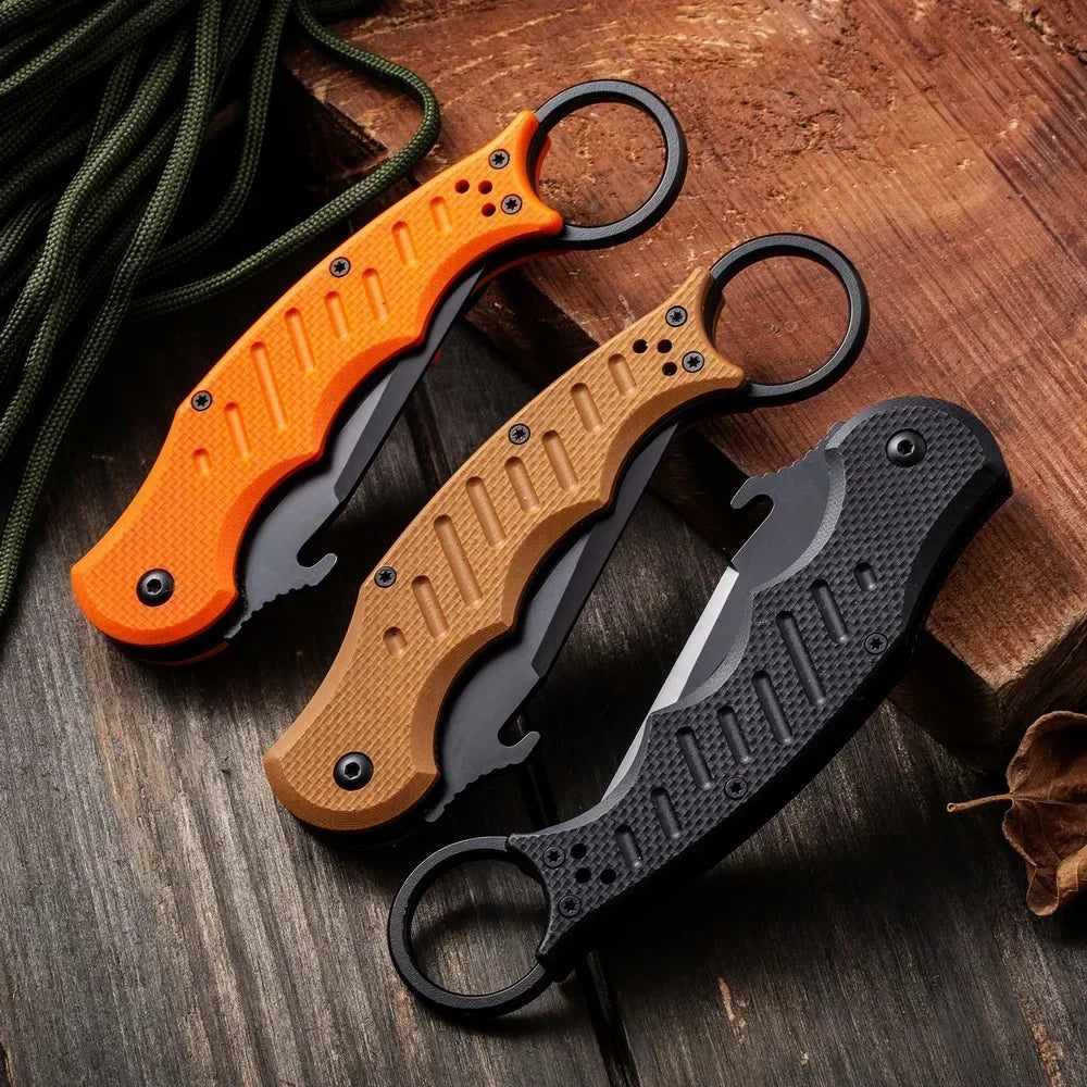 fo-x folding knife 440c Steel G10 Knives Camping Outdoor Utility EDC Tools Tactical  Survival Self Defense tool folding knife