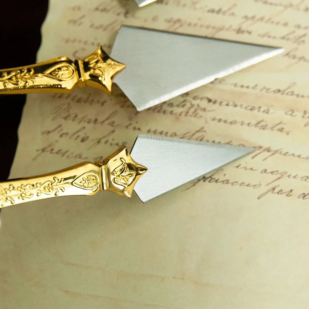 HTISOK Orthodox Church Metal Knives for Religious Rituals with Decorative Patterns Religion Ritual Accessory