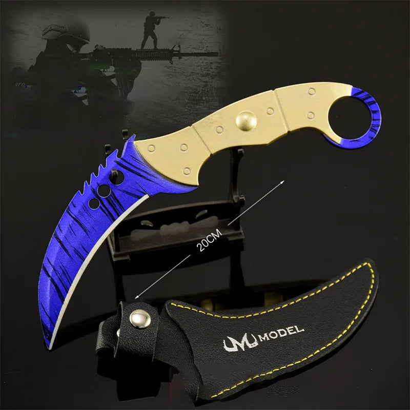 GO'S Game Peripherals Melee Serrated Claw Knives Safety: Unedged Tactical Knives Holsters Version Toy Sword Collections Ornament