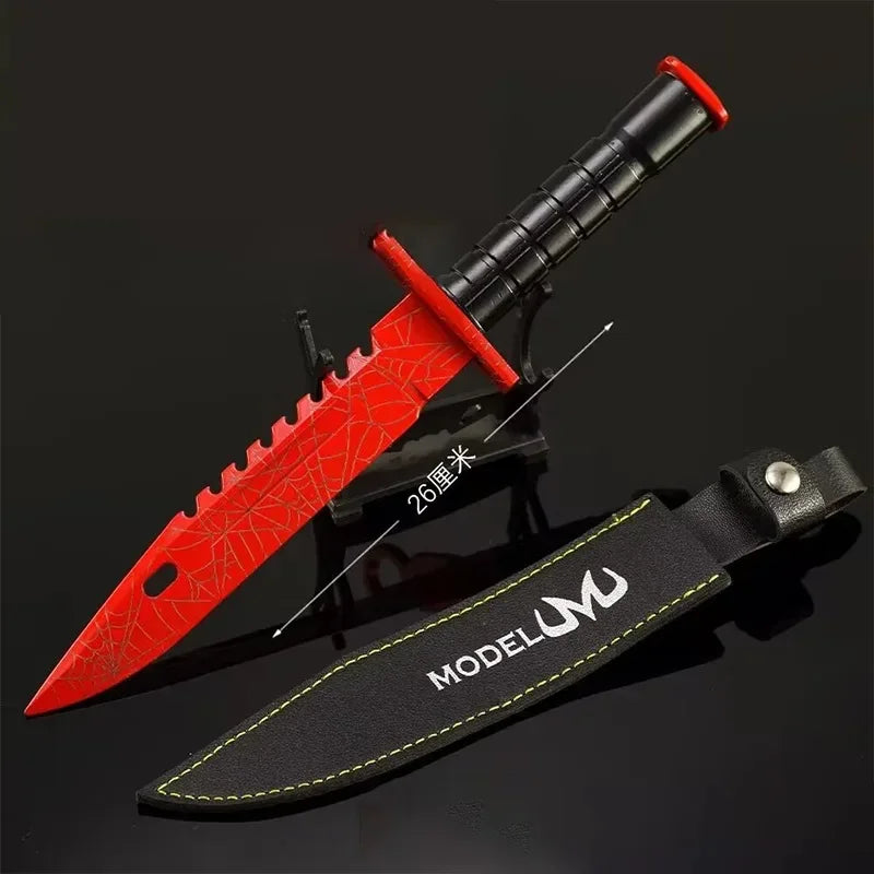 GO'S Game Peripherals Melee Serrated Claw Knives Safety: Unedged Tactical Knives Holsters Version Toy Sword Collections Ornament