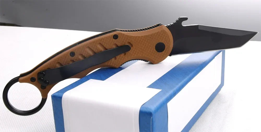 fo-x folding knife 440c Steel G10 Knives Camping Outdoor Utility EDC Tools Tactical  Survival Self Defense tool folding knife