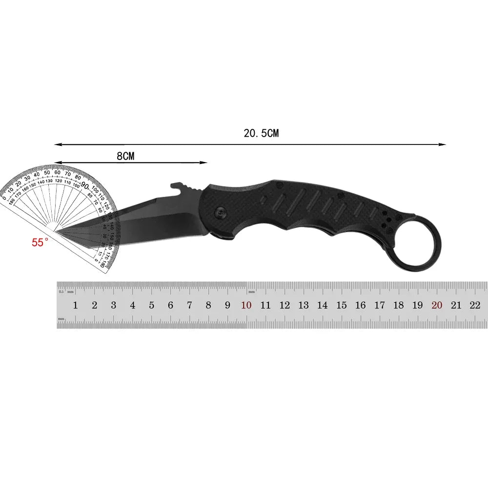 fo-x folding knife 440c Steel G10 Knives Camping Outdoor Utility EDC Tools Tactical  Survival Self Defense tool folding knife