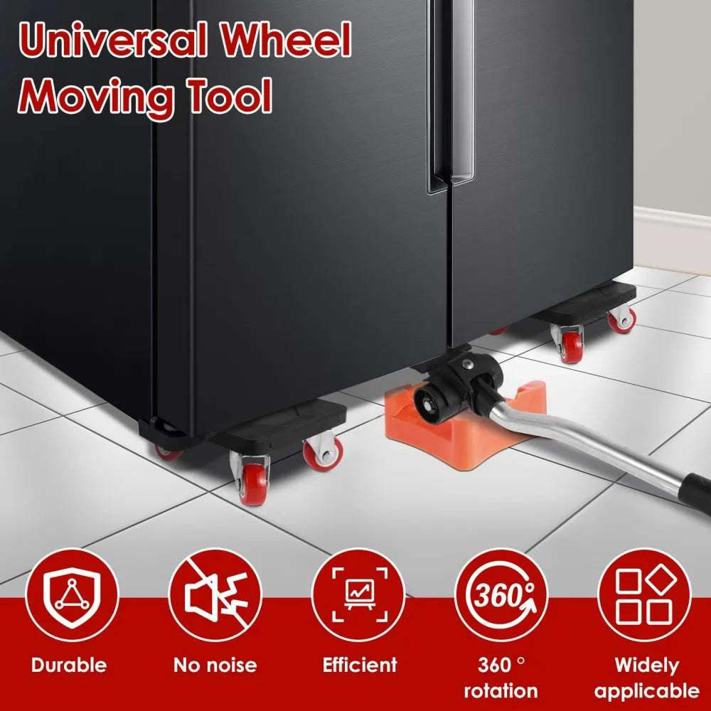 400KG Heavy Duty Furniture Mover Tool Set with Slides, Wheels, Roller Bar