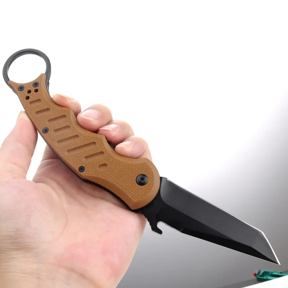 fo-x folding knife 440c Steel G10 Knives Camping Outdoor Utility EDC Tools Tactical  Survival Self Defense tool folding knife