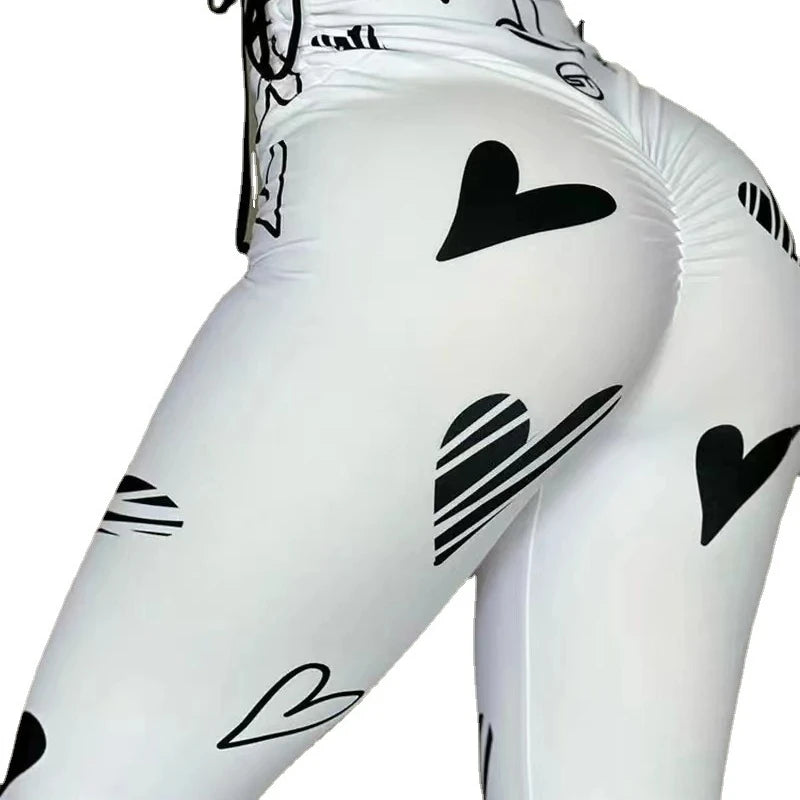 Leggings Women Long Pants Bodycon Slim Fit Print Pant High Waist Drawstring Jogger Yoga Trousers Elegant Splice Y2k Streetwear