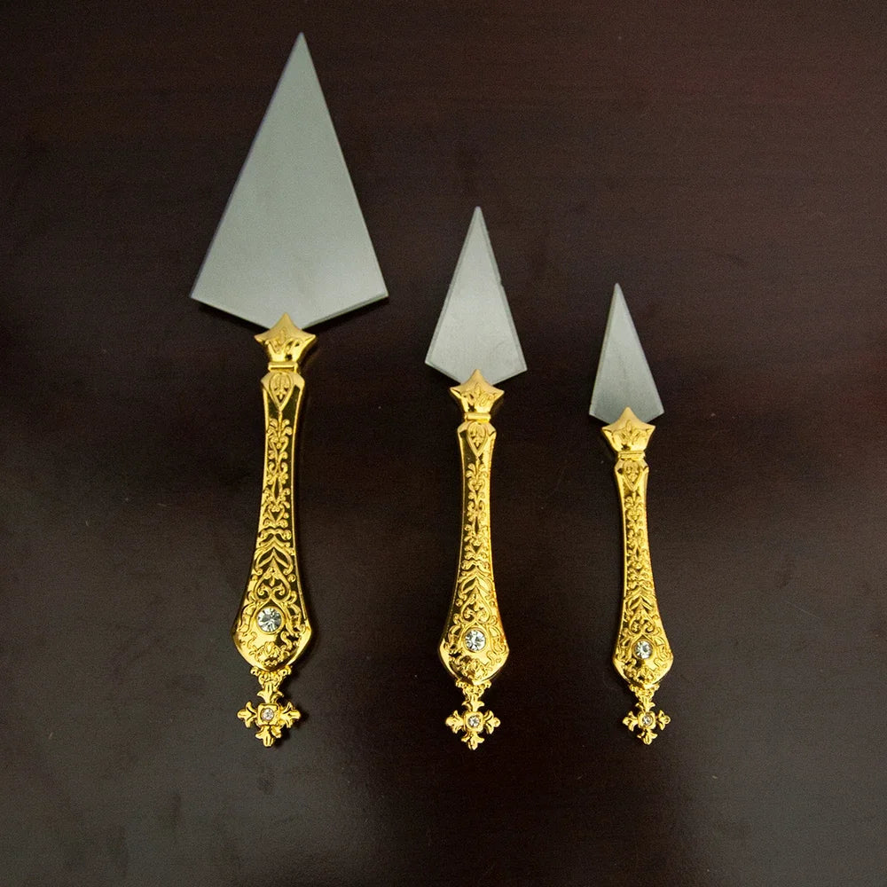 HTISOK Orthodox Church Metal Knives for Religious Rituals with Decorative Patterns Religion Ritual Accessory