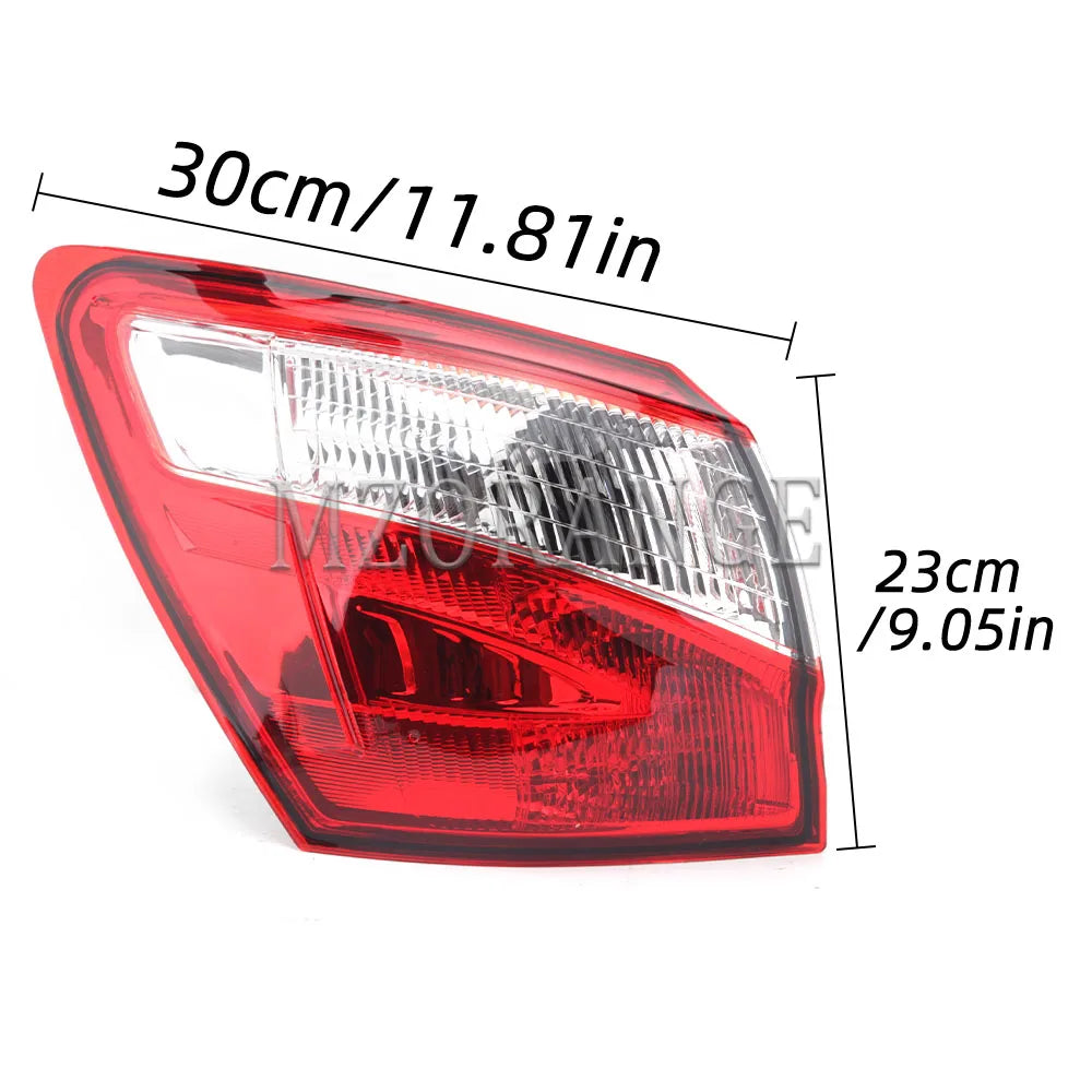 Car Outer Rear Tail Light For Nissan Qashqai 2008-2015 EU Version Brake Fog Lamp Accessories Car Warning Running Light