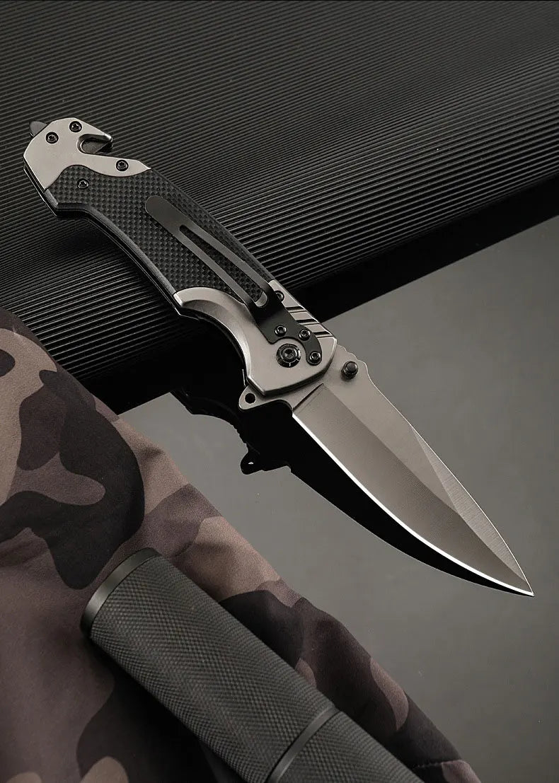 Outdoor multipurpose tactical survival knife camping folding knife stainless steel portable pocket defense pocket knife
