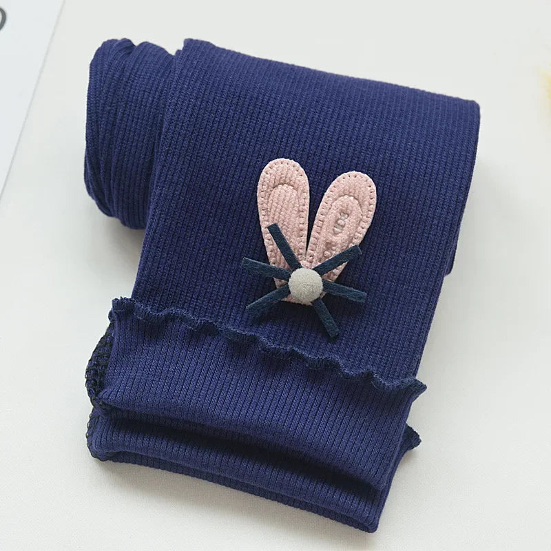 Girls Leggings Autumn Spring Cute Cotton Elastic Waist Children Kids Baby Pants Bottom