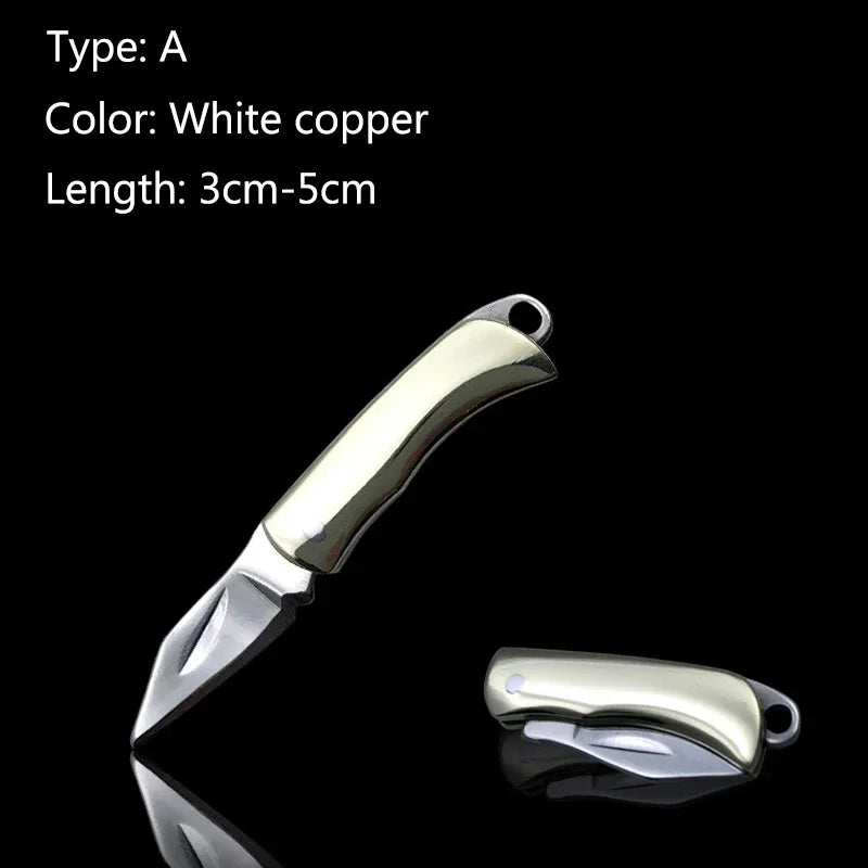 EDC MIni Beautiful Shell Keychian Folding Knif e Mini Blade Necklace Pocket Wallet Keychain Knives Survival Tool Cutter Peeler