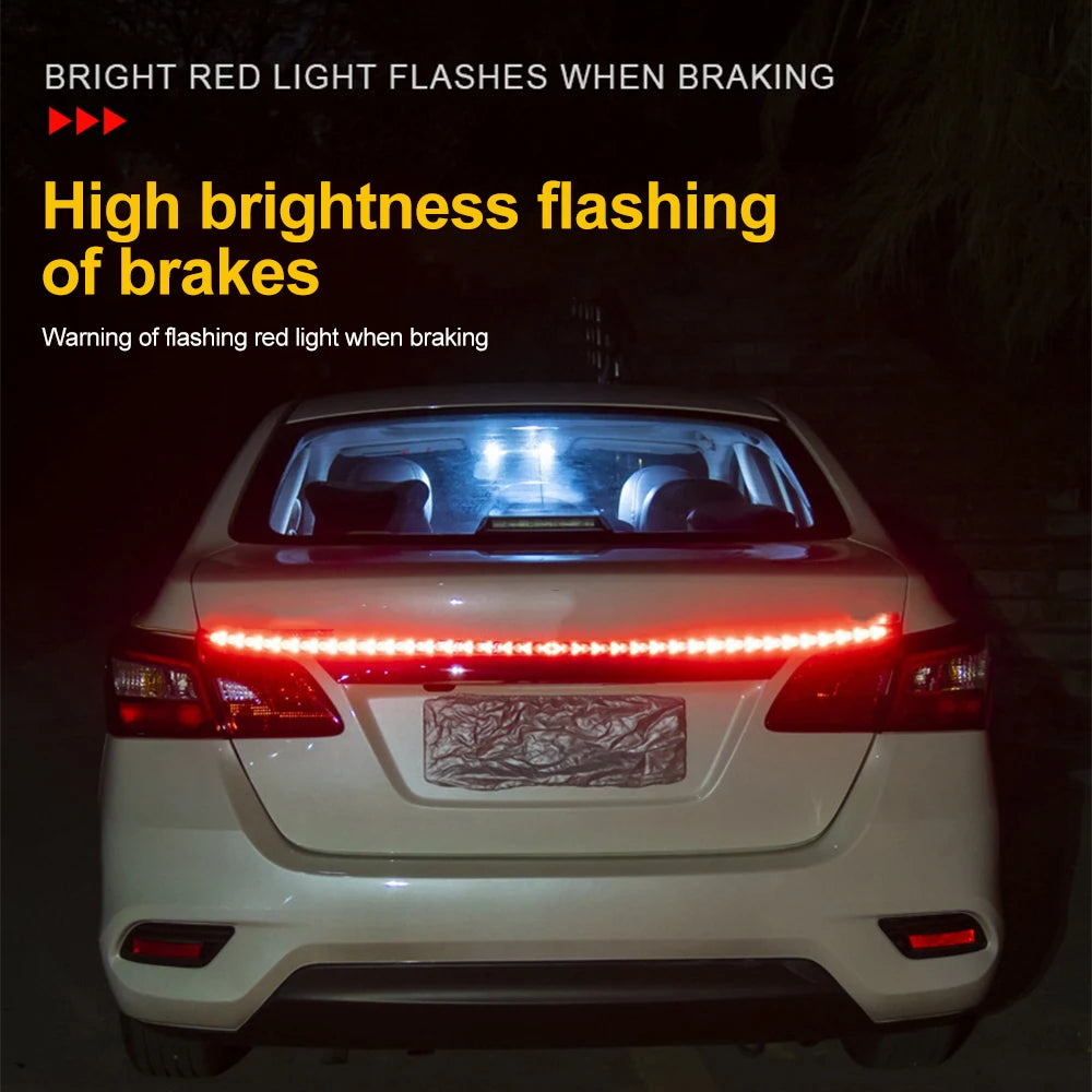 Car Truck LED Tailgate light Strip Turn Signal Lamp Flowing Dynamic Warning Brake Reverse Tail light Bar For Pickup Jeep 12-24V