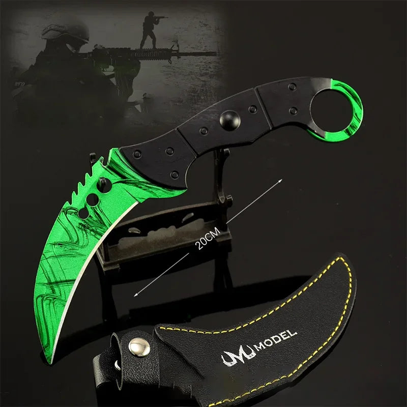 GO'S Game Peripherals Melee Serrated Claw Knives Safety: Unedged Tactical Knives Holsters Version Toy Sword Collections Ornament