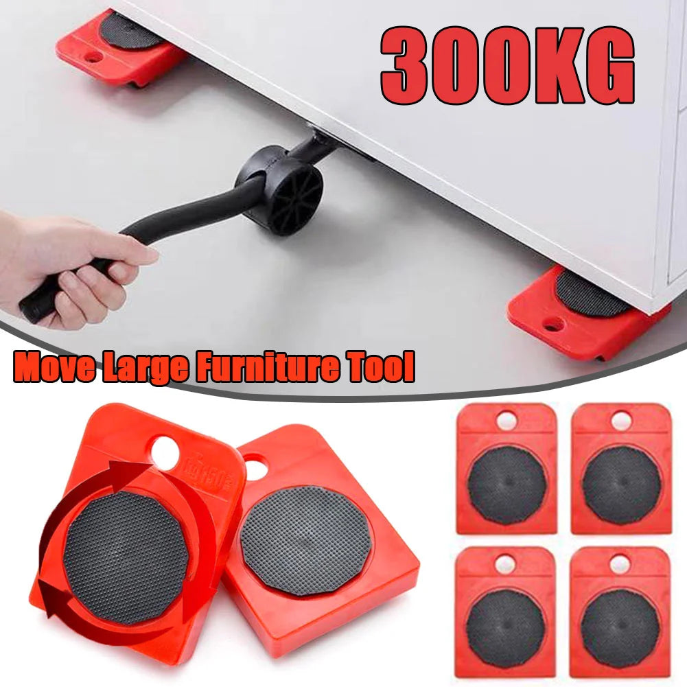 Heavy Furniture Transport Roller Set Removal Lifting Moving Tool Wheel Bar Mover Heavy Stuffs Moving Roller Wheel Move Artifact