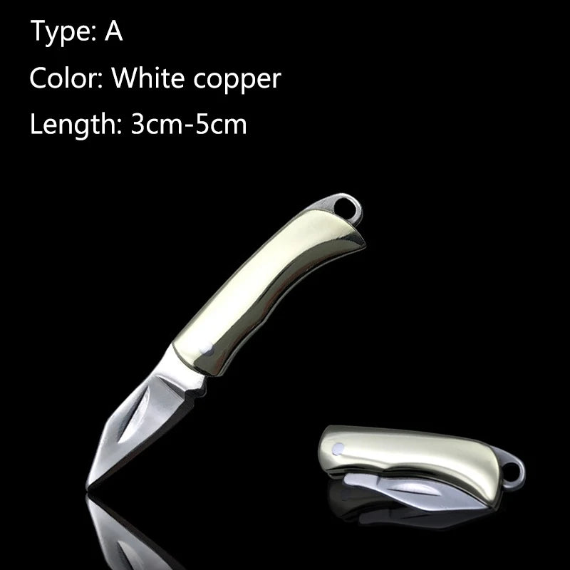 EDC MIni Beautiful Shell Keychian Folding Knif e Mini Blade Necklace Pocket Wallet Keychain Knives Survival Tool Cutter Peeler