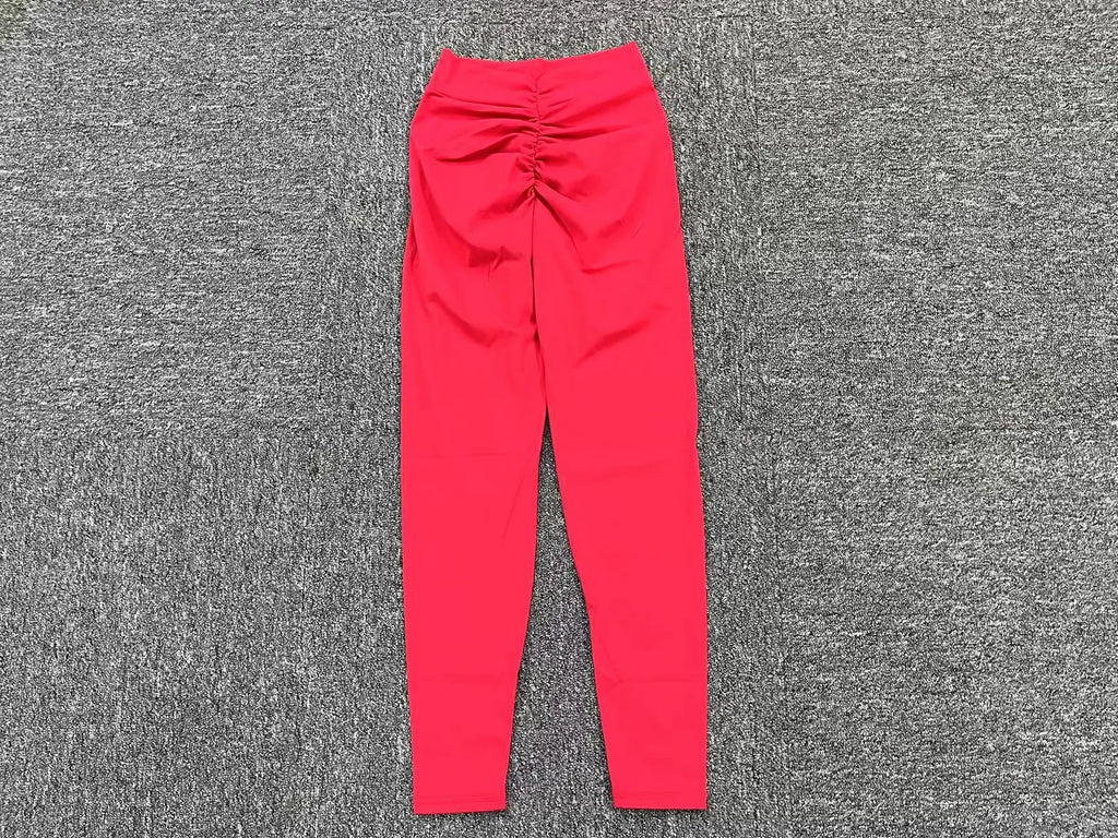 Active V Back Sport Yoga Leggings Women Push Up Gym Suit Sexy Body Sculpting Quick Dry Brazilian Scrunch Tights