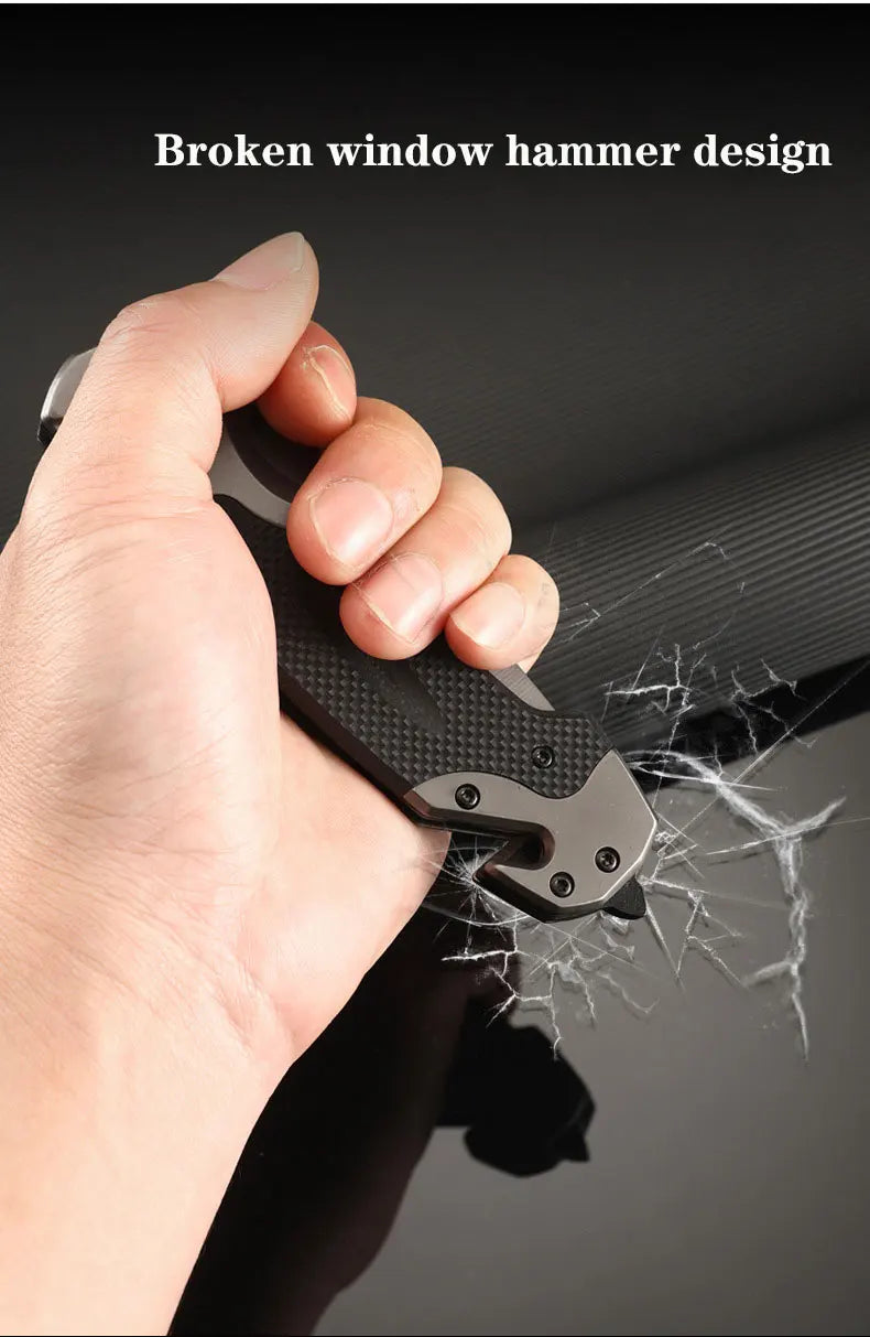 Outdoor multipurpose tactical survival knife camping folding knife stainless steel portable pocket defense pocket knife