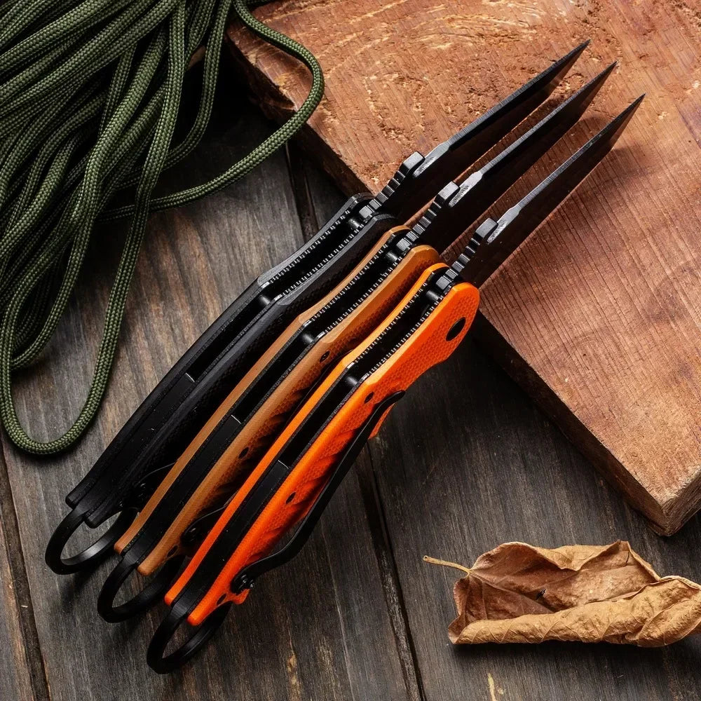 fo-x folding knife 440c Steel G10 Knives Camping Outdoor Utility EDC Tools Tactical  Survival Self Defense tool folding knife