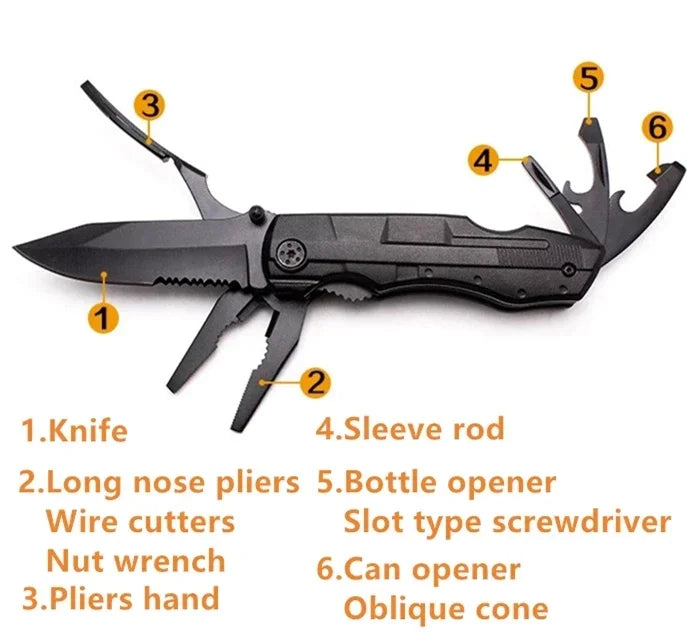 New Multifunction Stainless Steel Multi-tool Pocket Knife Pliers Mini Portable Knife for Hunting Camping Survival Folding Knife