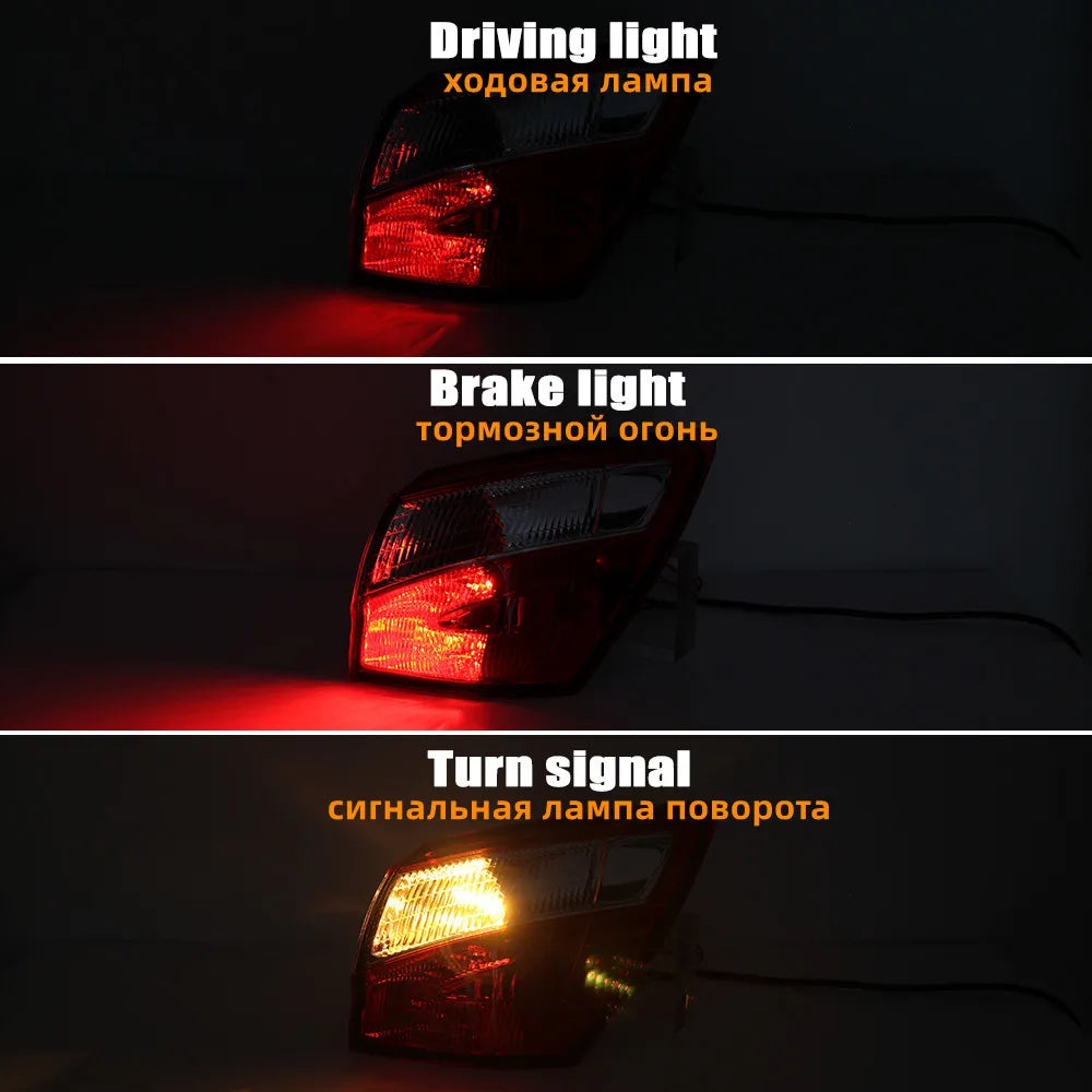 Car Outer Rear Tail Light For Nissan Qashqai 2008-2015 EU Version Brake Fog Lamp Accessories Car Warning Running Light