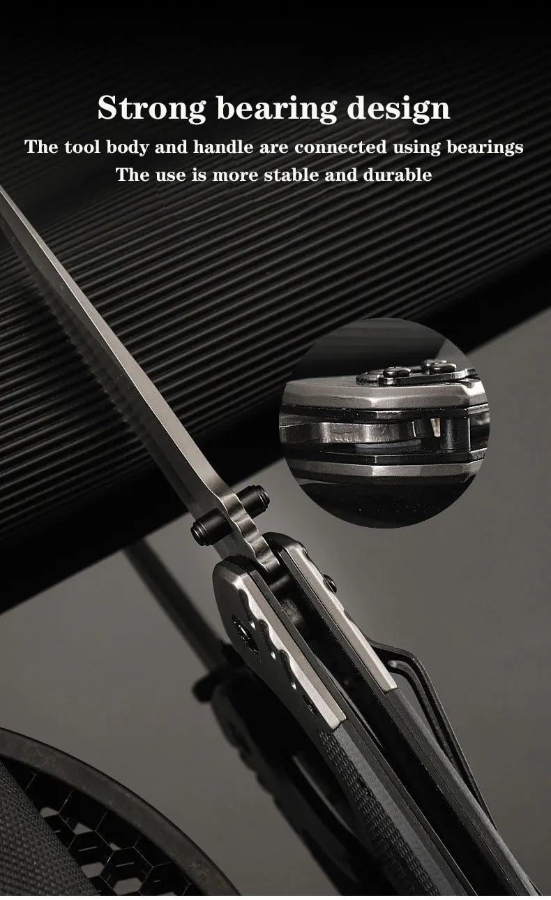 Outdoor multipurpose tactical survival knife camping folding knife stainless steel portable pocket defense pocket knife