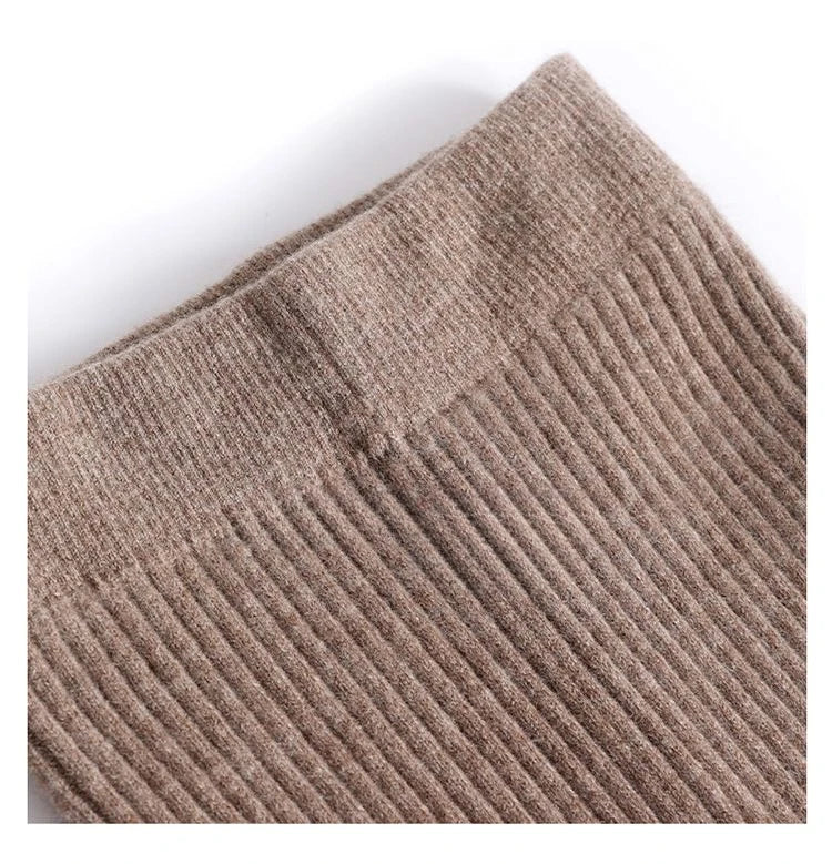 Black Knitted Leggings Slim Fit Autumn and Winter New Wool Warm Women's Leggings Sexy High Waist Vertical Stripes Womens Pants