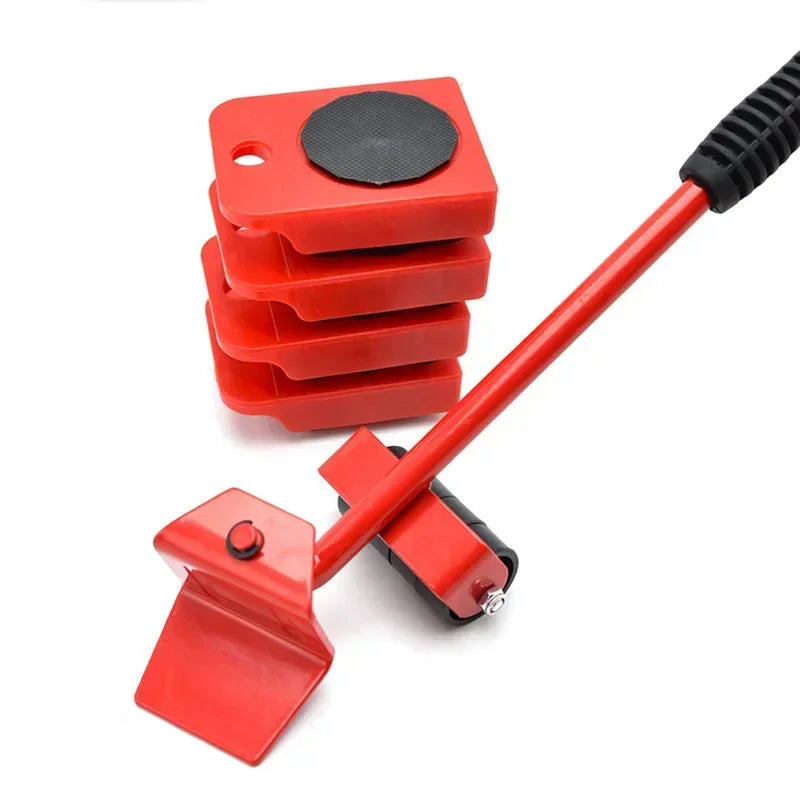 Furniture Mover Tool Set Heavy Stuffs Mover Roller with Wheel Bar Moving Device Lifting Helper Furniture Moving Transport Tools
