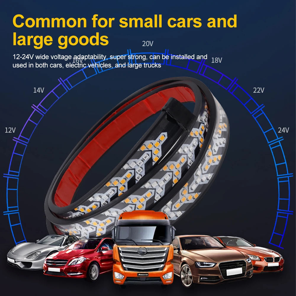 Car Truck LED Tailgate light Strip Turn Signal Lamp Flowing Dynamic Warning Brake Reverse Tail light Bar For Pickup Jeep 12-24V