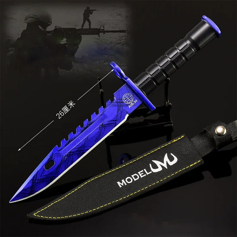 GO'S Game Peripherals Melee Serrated Claw Knives Safety: Unedged Tactical Knives Holsters Version Toy Sword Collections Ornament