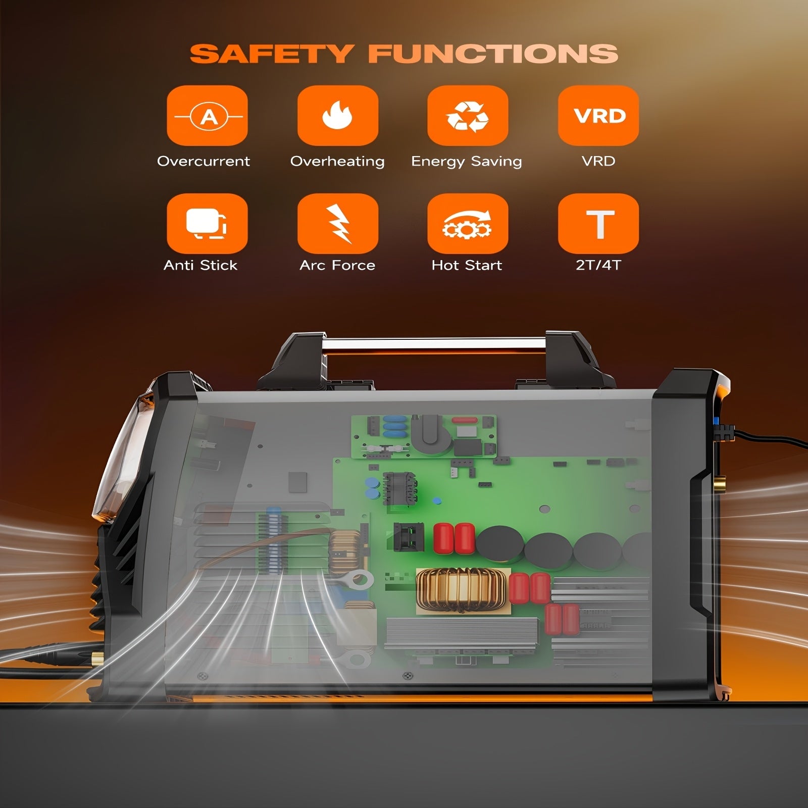 Multi-Process Welder-200A 7-in-1 Welding Machine Combination (incl. High Frequency TIG/Gas MIG/Fusion Core MIG/Stick/Plasma Cutting/SYN/Spot/VRD Welding), 110/220V Dual Voltage Aluminum Welding Machine