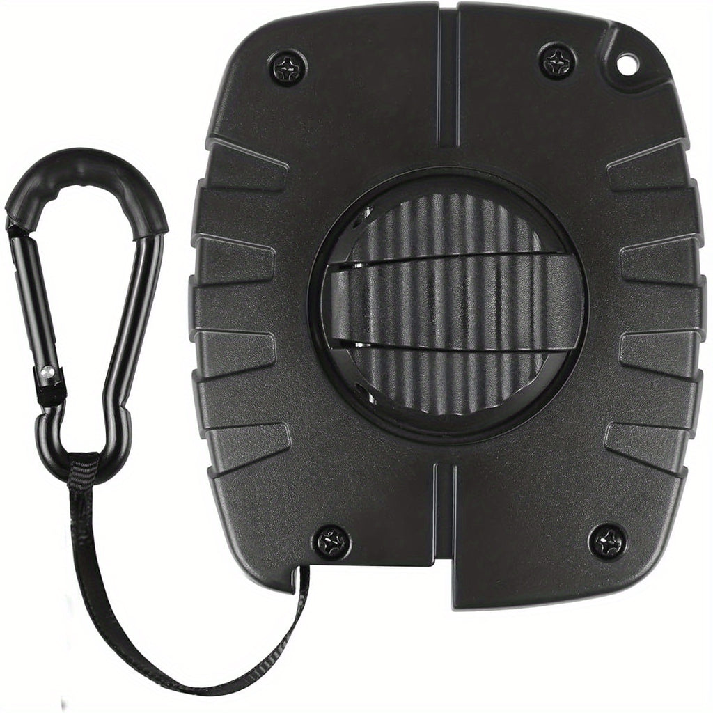 FUNANASUN 33ft Heavy-Duty Retractable Bow Hoist with 66lb Load Capacity - Ergonomic Handle, Secure Carabiner & Quick-Release Rope for Bow Hunting, Tree Stand, Archery, Deer Hunting Accessories, Bow Hunting Gear, Sleek Metalli